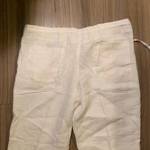 Size Medium TOM JAMES brand new white linen pants